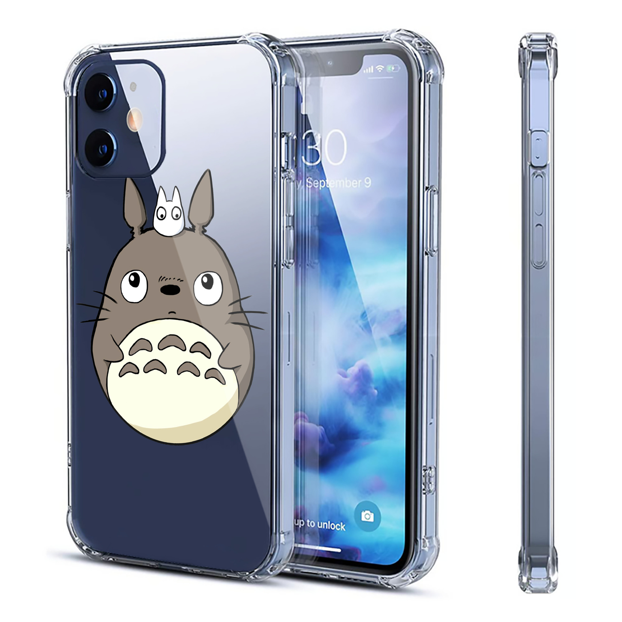 （画像用） となりのトトロ 草壁メイ 草壁サツキ My Neighbor Totoro Satsuki Kusakabe Mei Kusakabe 【iPhone 12シリーズ対応】透明スマホケース（クリアソフトケース）